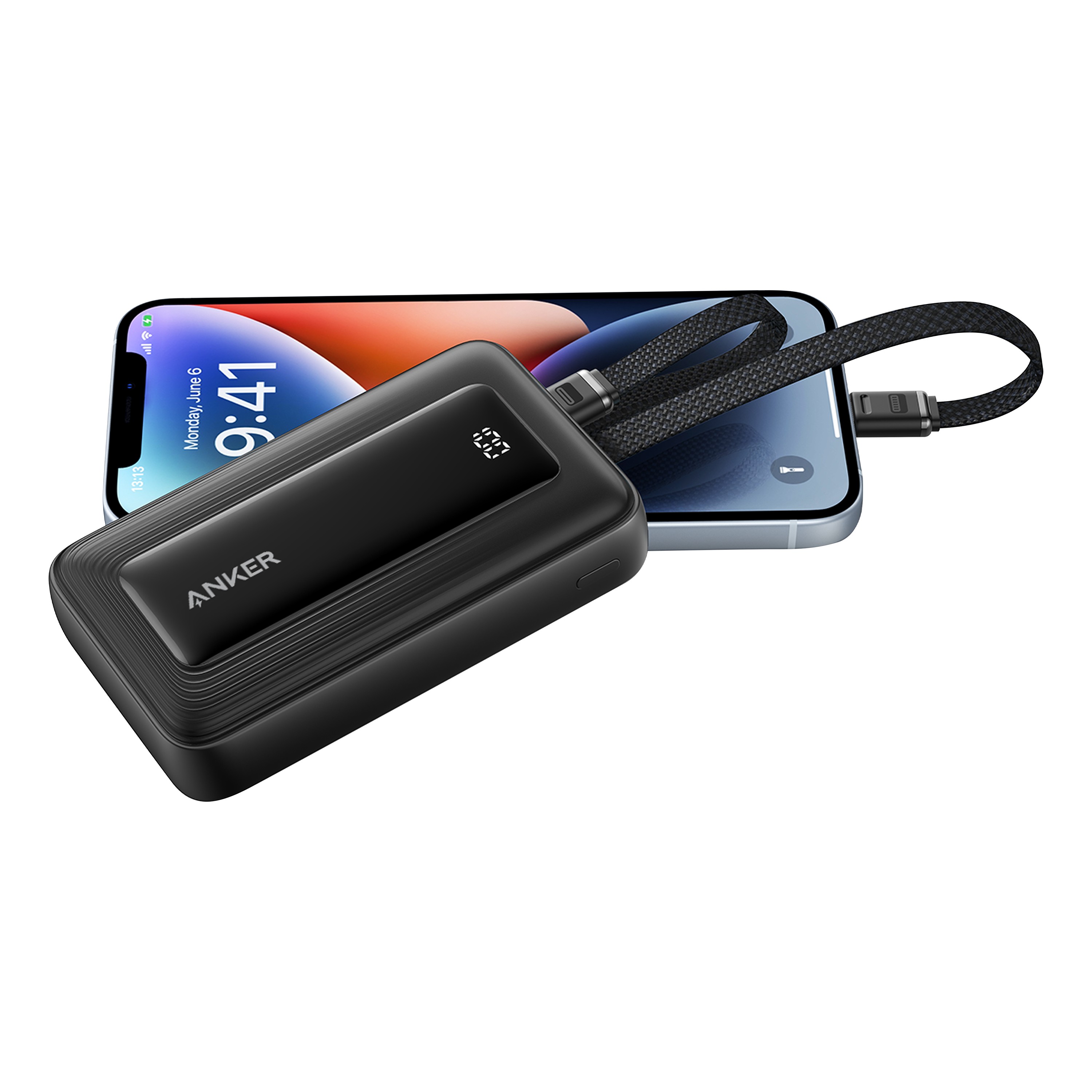 Anker Power Bank (10K, 30W, Built In USB C and Lightning