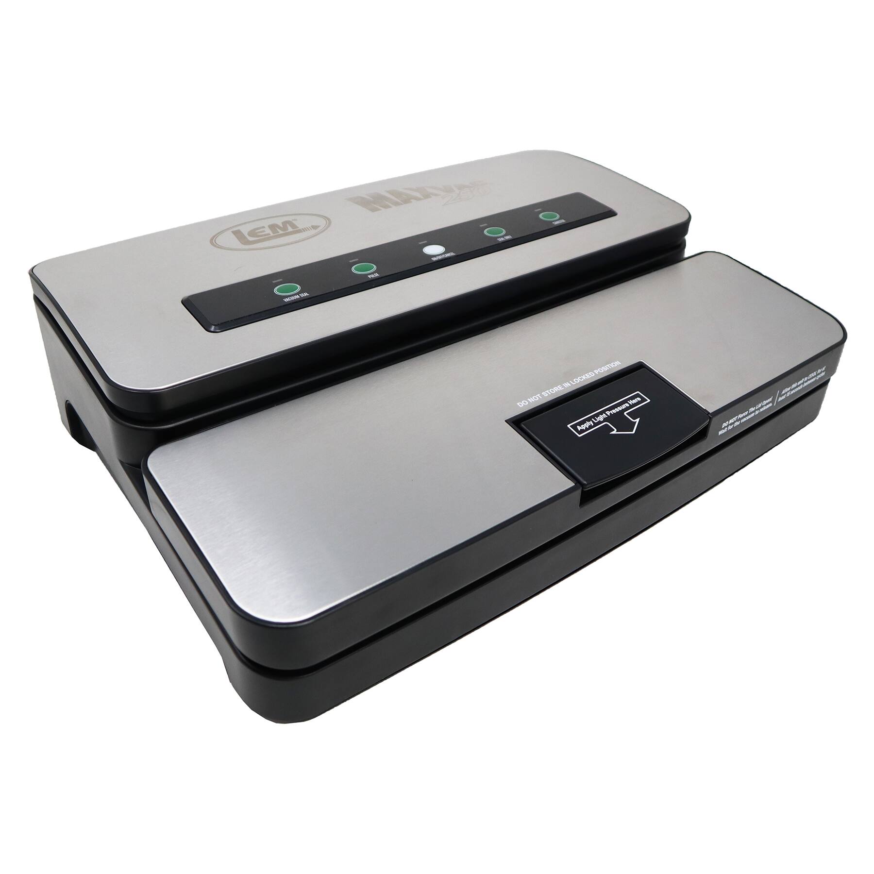 Angle. LEM Product - MaxVac 250 Vacuum Sealer - Stainless.