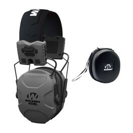 Walkers - Walker's XCEL 500BT Digital Electronic Muff And Protective Case Bundle - Gray
