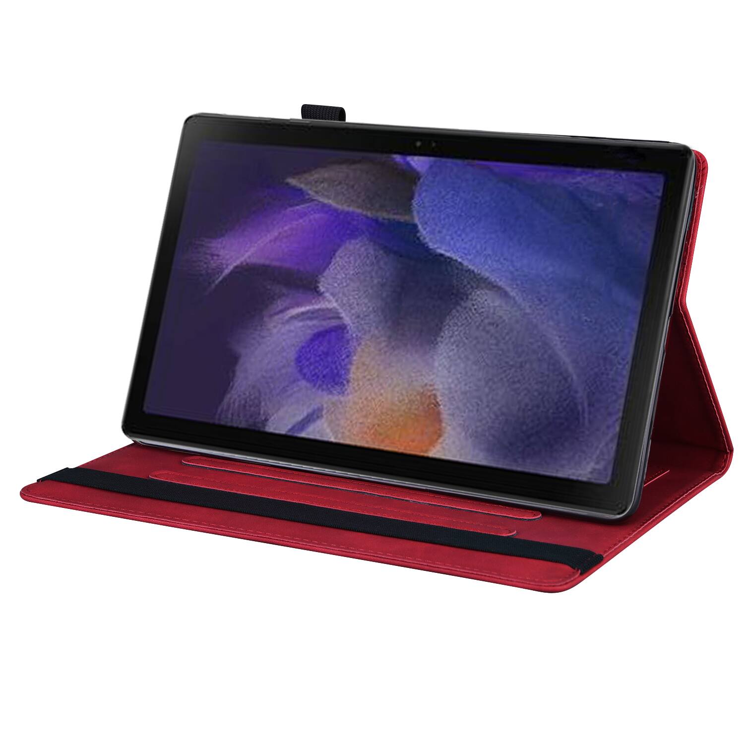 Alt View 2. Dteck - for Samsung Galaxy Tab A1+/A9+ 11 inch Case, PU Leather Folio Stand Cover with Credit Card Slots - Red.