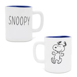 Silver Buffalo - Peanuts Snoopy Ceramic Pottery Mug | Holds 25 Ounces - White