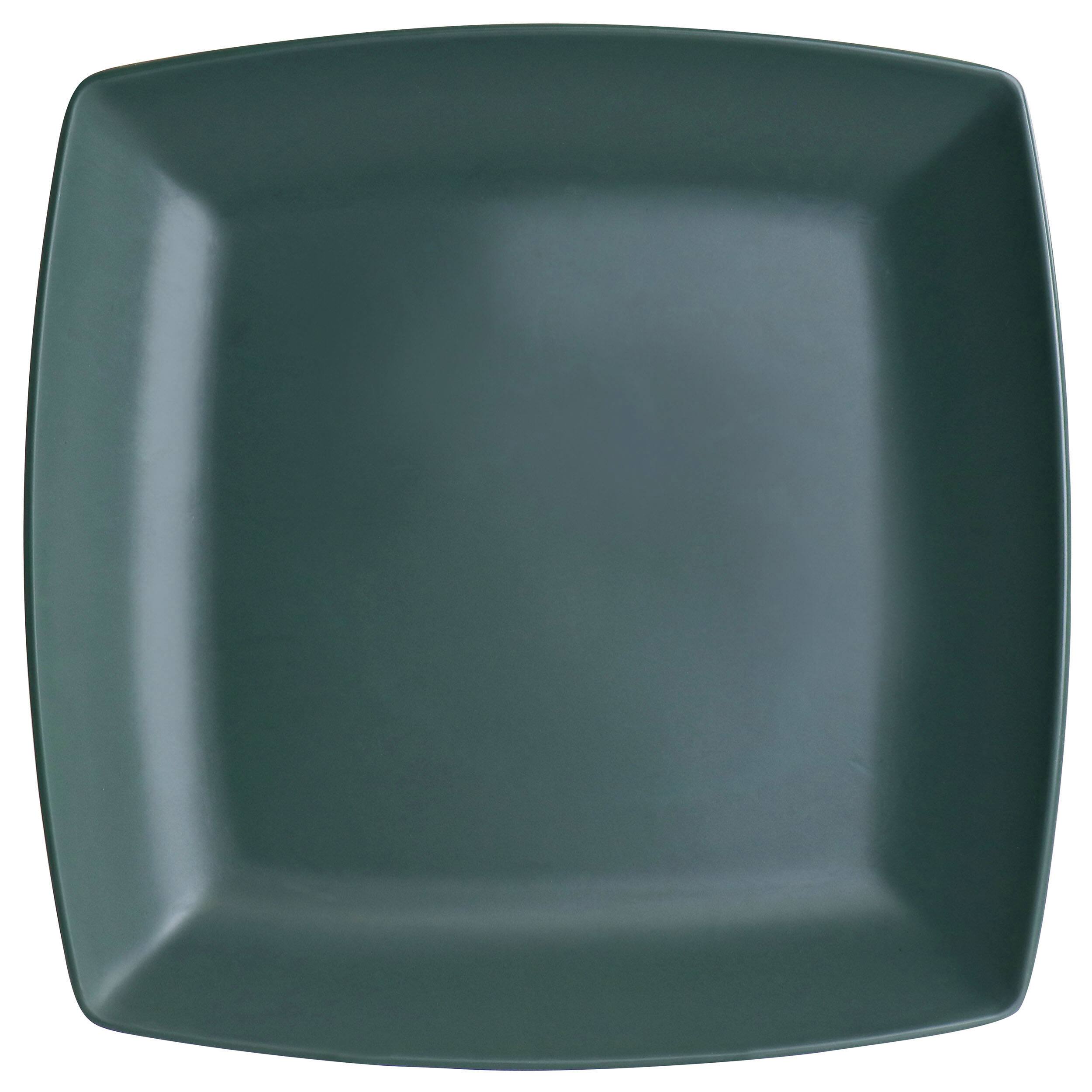 Alt View 3. Gibson - Gibson Home Grayson Melamine 12 Piece Square Dinnerware Set in Green - Green.