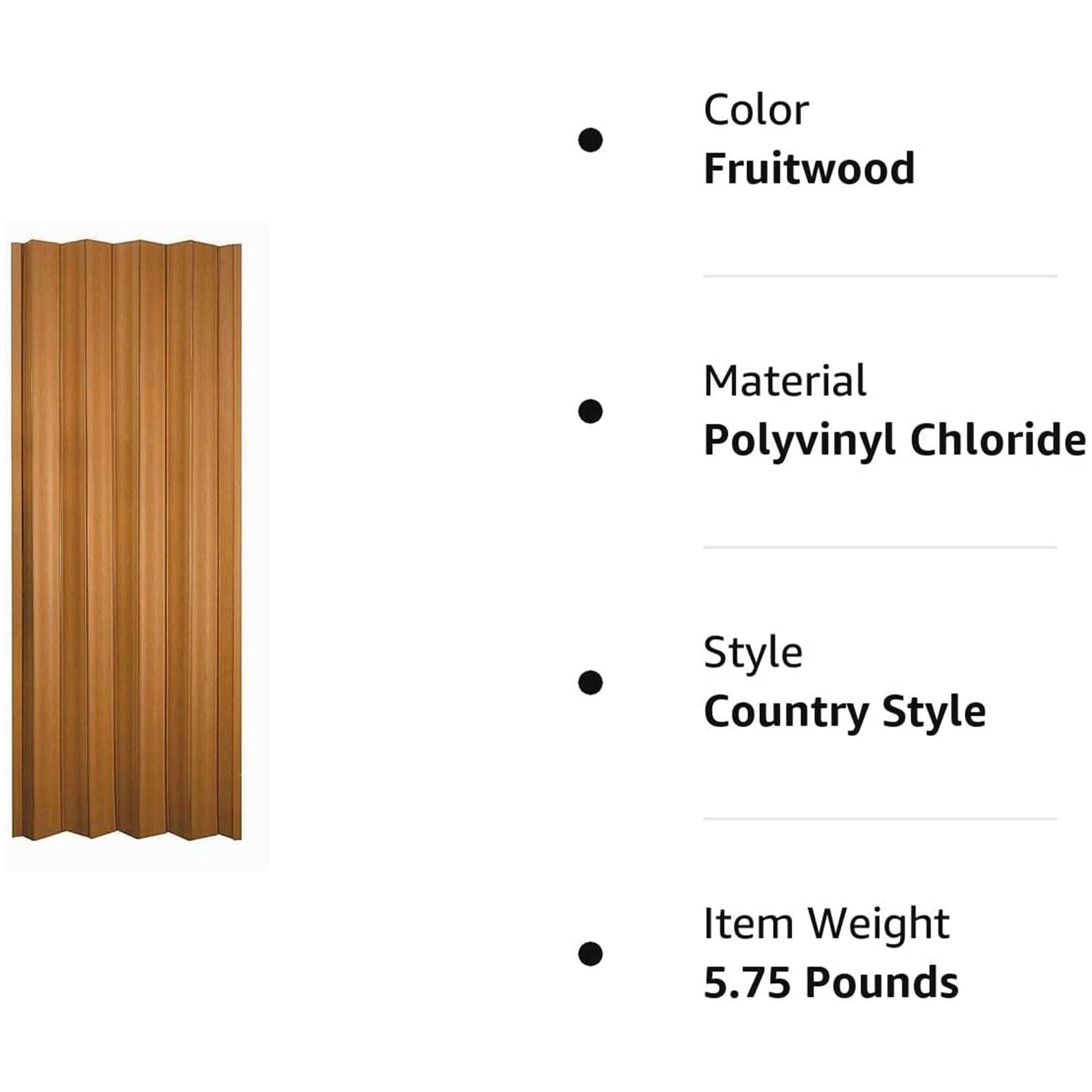 - Color: Fruitwood
- Material: Polyvinyl Chloride
- Style: Country Style
- Item Weight: 5.75 Pounds
