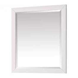 Hivvago - 32-in x 28-in Bathroom Wall Mirror with Solid Wood Frame - White