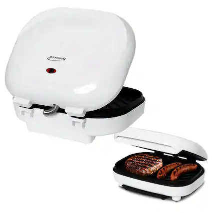 Front. Brentwood - 2-Slice Contact Grill - White.