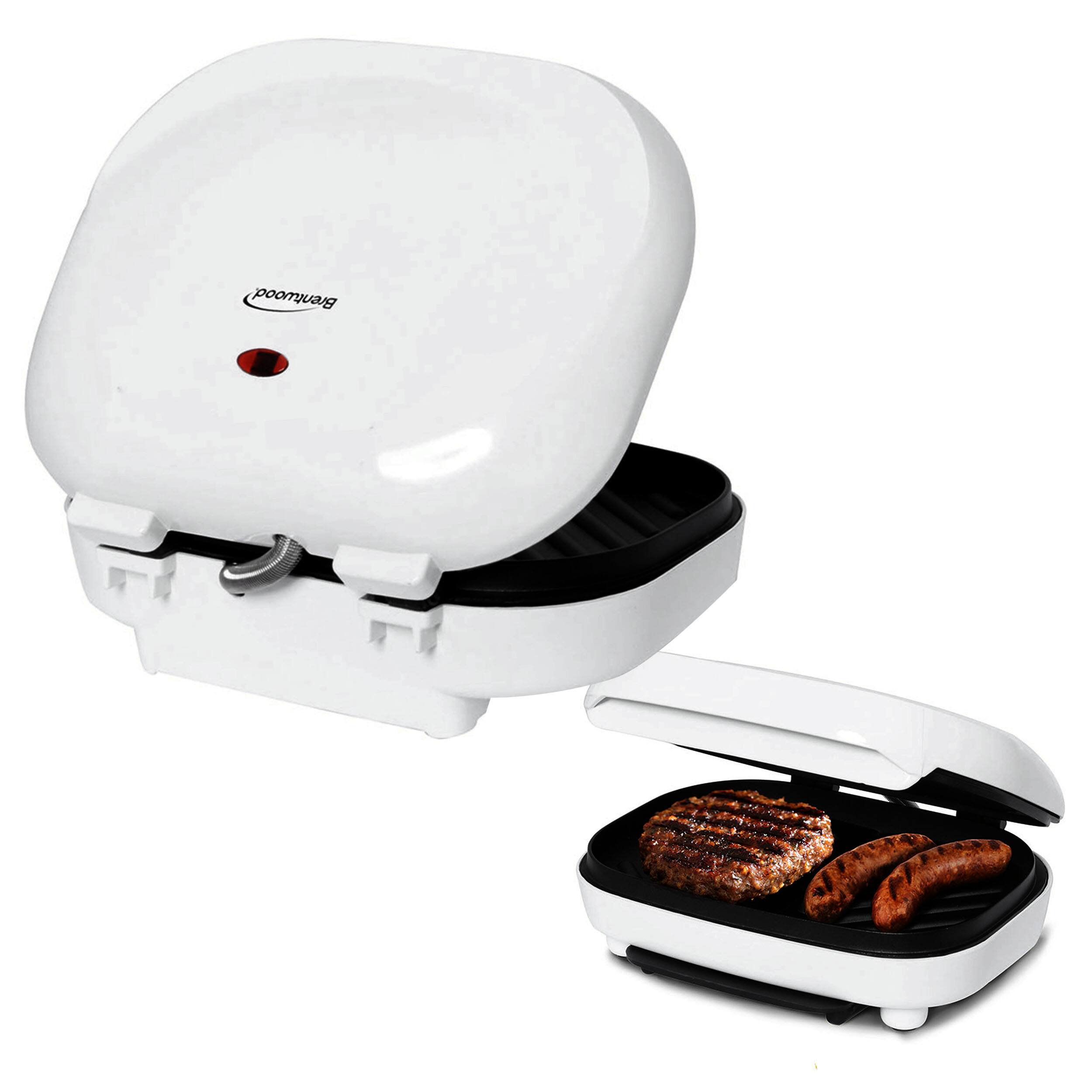Front. Brentwood - 2-Slice Contact Grill - White.