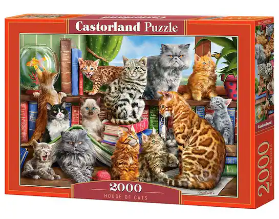Castorland Puzzle, 2000, House of Cats, Castorland, 263, 36.2x, C-200726-2, Andeeato, CITUC CX