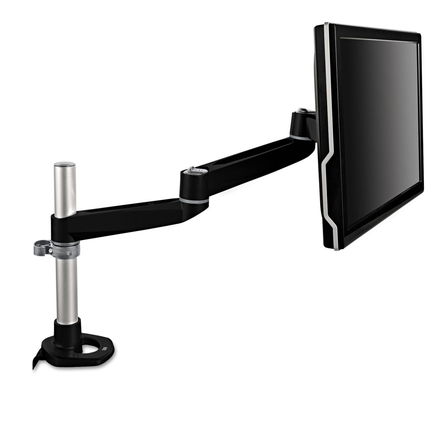 Alt View 1. 3M - MA140MB 4-1/2 in. x 19-1/2 in. 30-lb. Capacity Dual-Swivel Monitor Arm/Gray - Black/Gray.