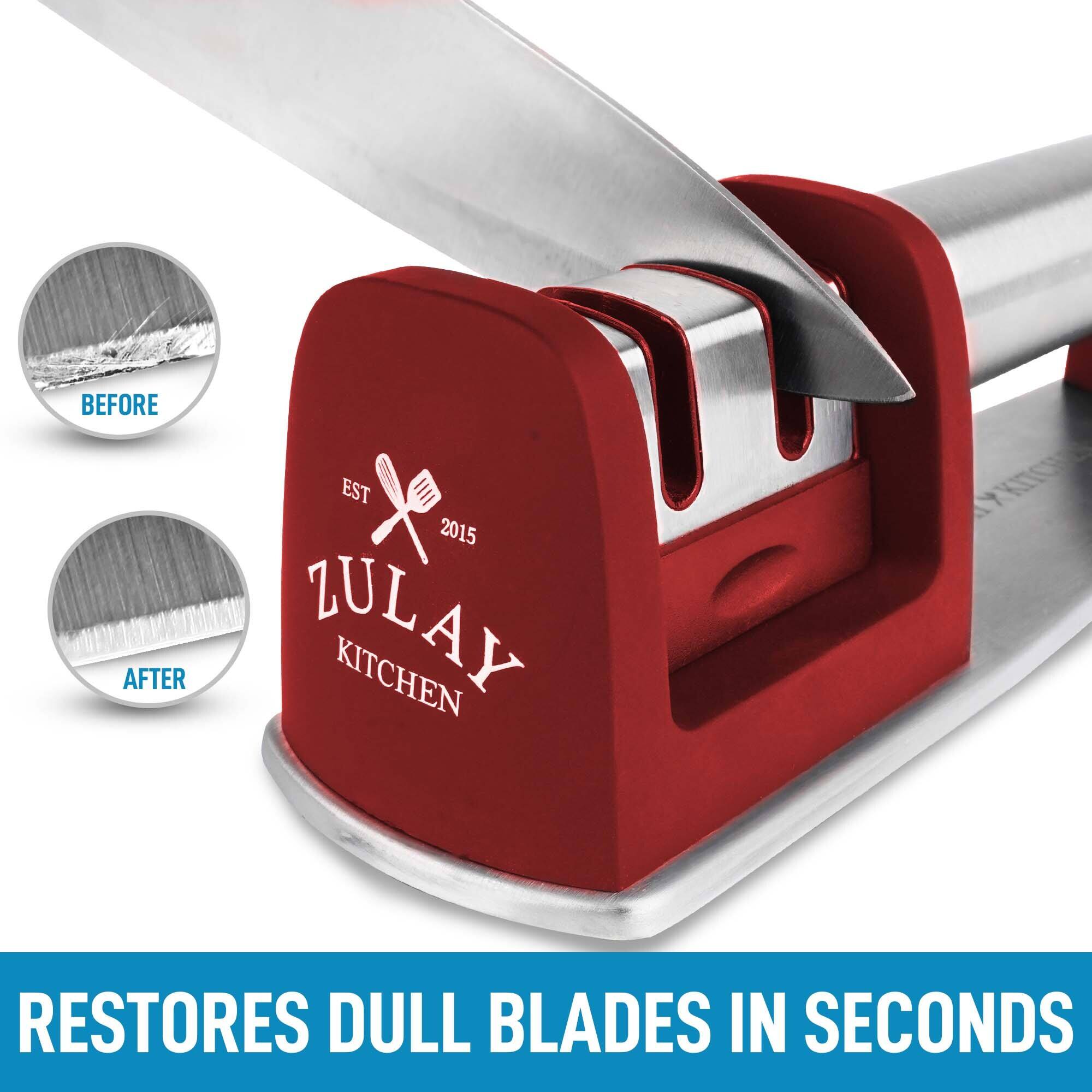 BEFORE  
AFTER  

EST 2015  
ZULAY KITCHEN  

RESTORES DULL BLADES IN SECONDS
