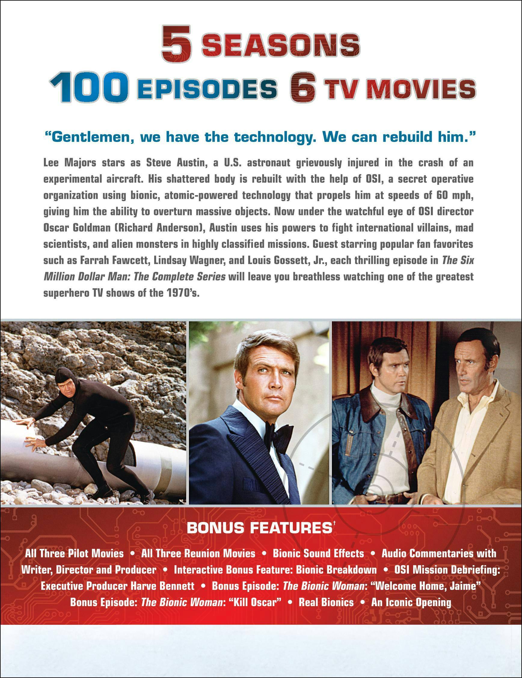 Back. The Six Million Dollar Man: The Complete Collection (DVD Set) [DVD].