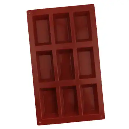 Front. Kitcheniva - Silicone Chocolate Bar Mold (6.7 x 10.6 Inch) - Makes 9 Small Chocolate Bars.