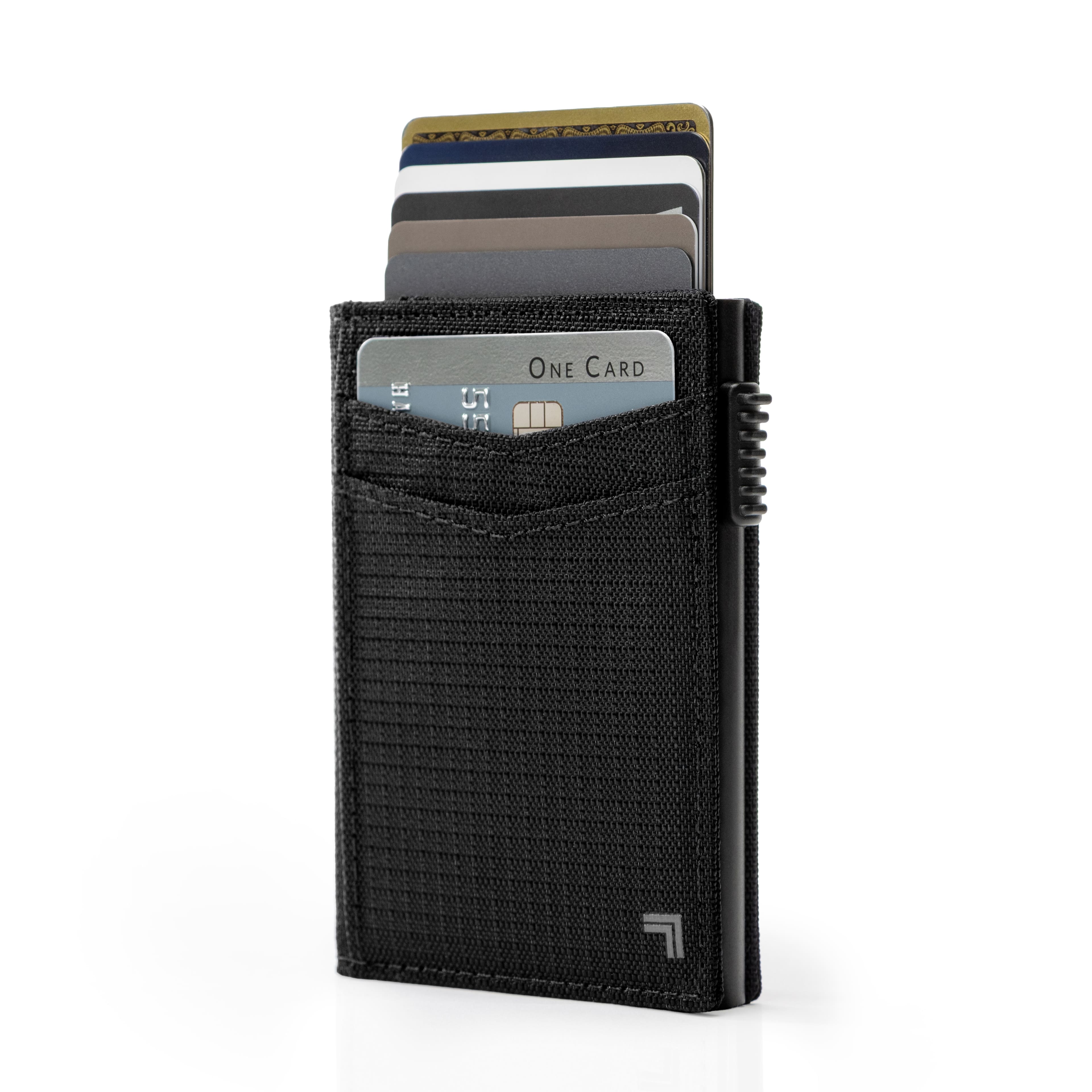 Sharper Image - Nylon Slim Bifold Wallet with RFID Blocking & Pop Up Card Holder, Fits 6 Cards, 5 Pockets - Black price history on PriceWatchPro