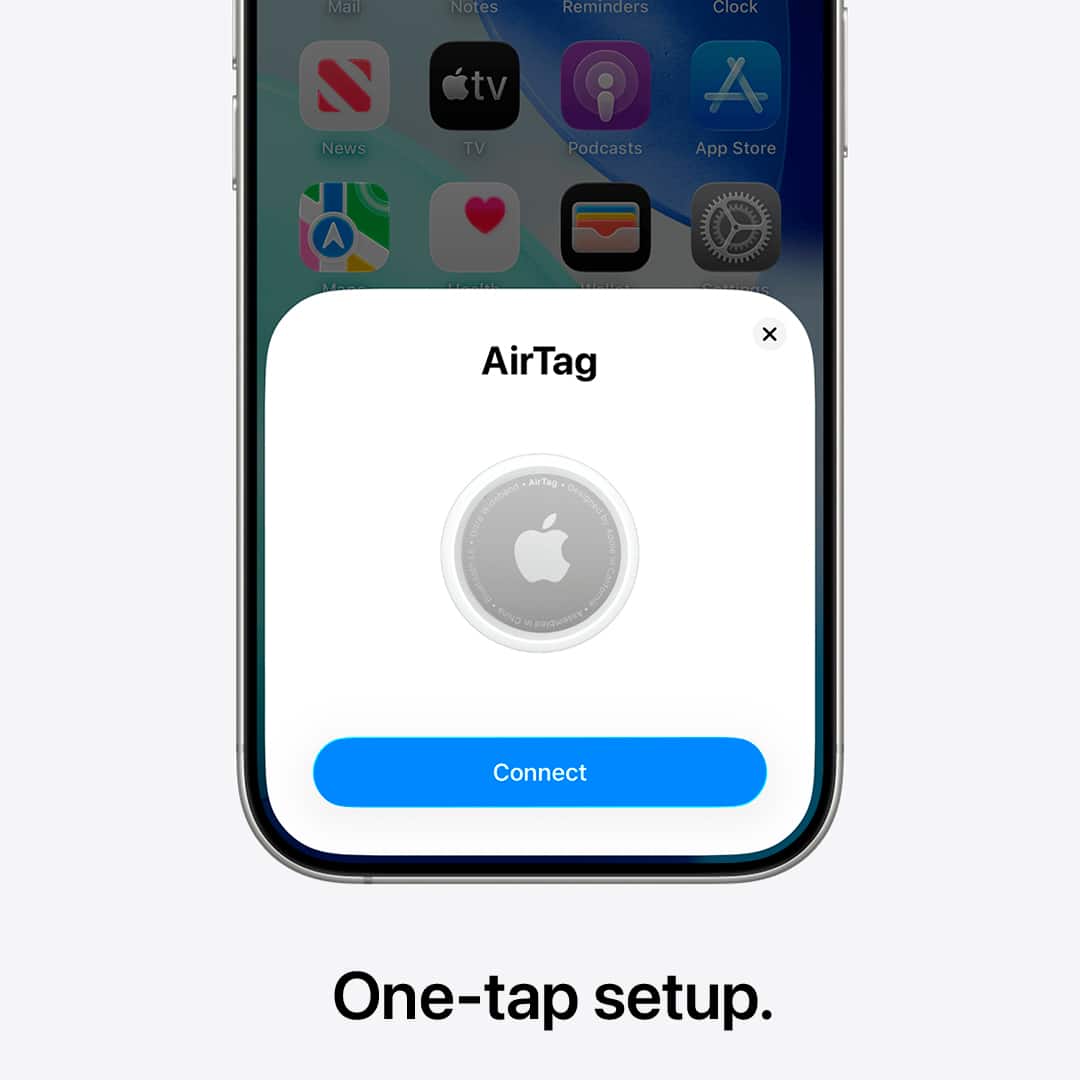 Apple AirTag 4 pack (2nd generation) 2026 White MFEA4LL/A - Open