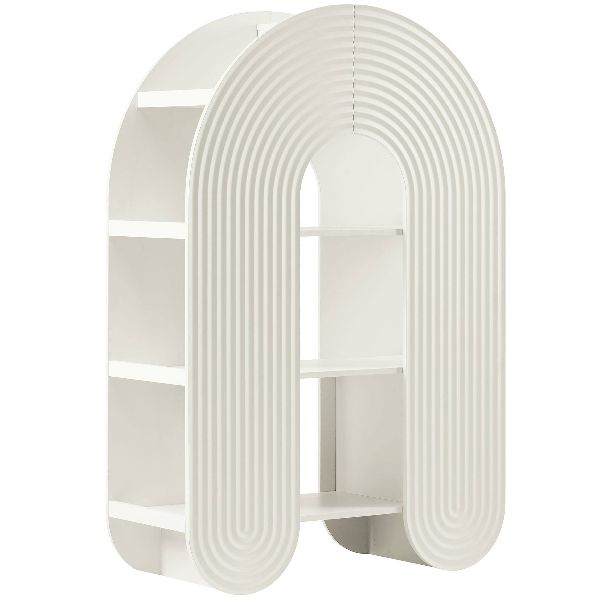 Angle. Modway - Daydream 58" Arched Bookshelf by Modway - White.