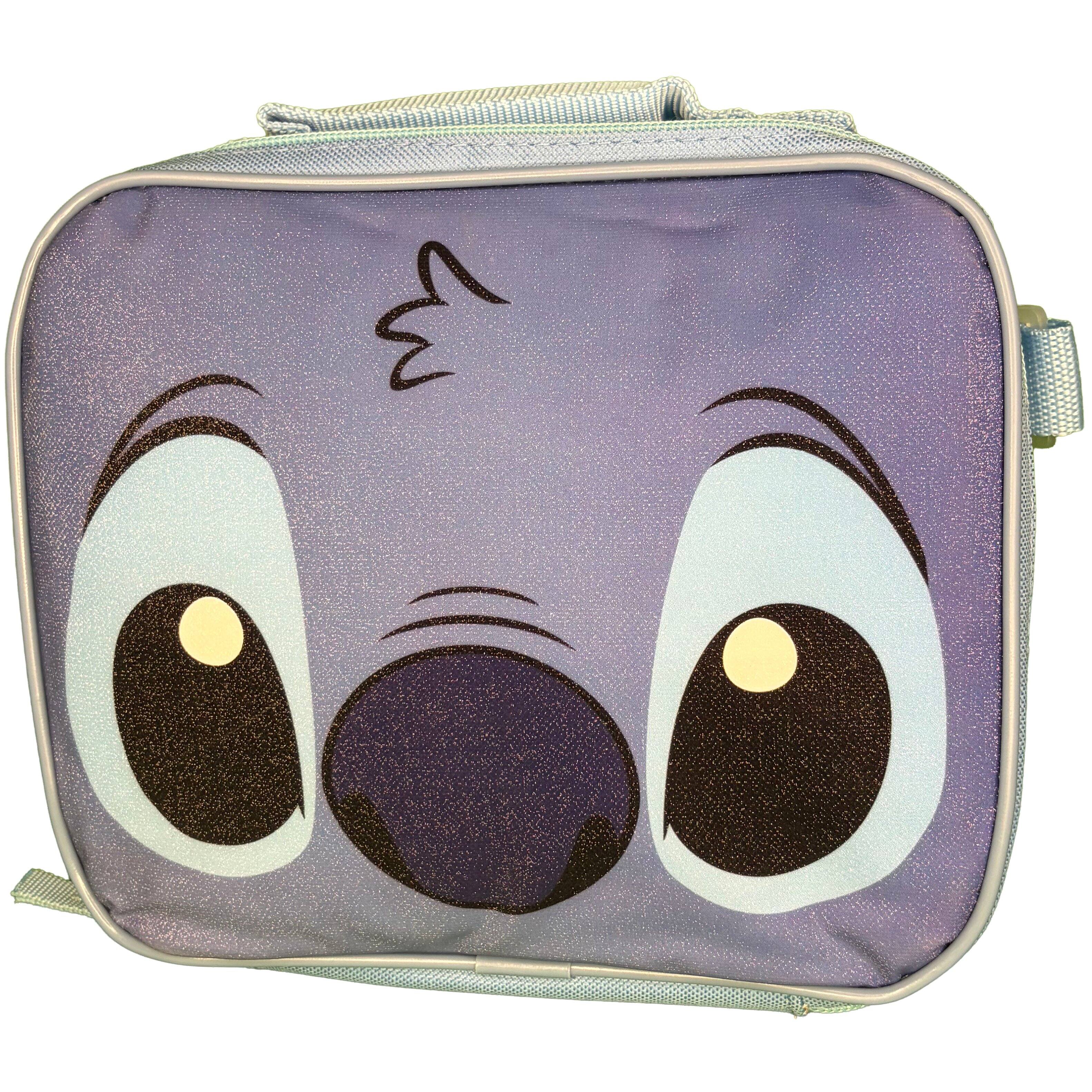 Alt View 5. Disney - Disney Stitch 16" Shoulder Backpack for School with Rectangular Lunch Bag - Blue.