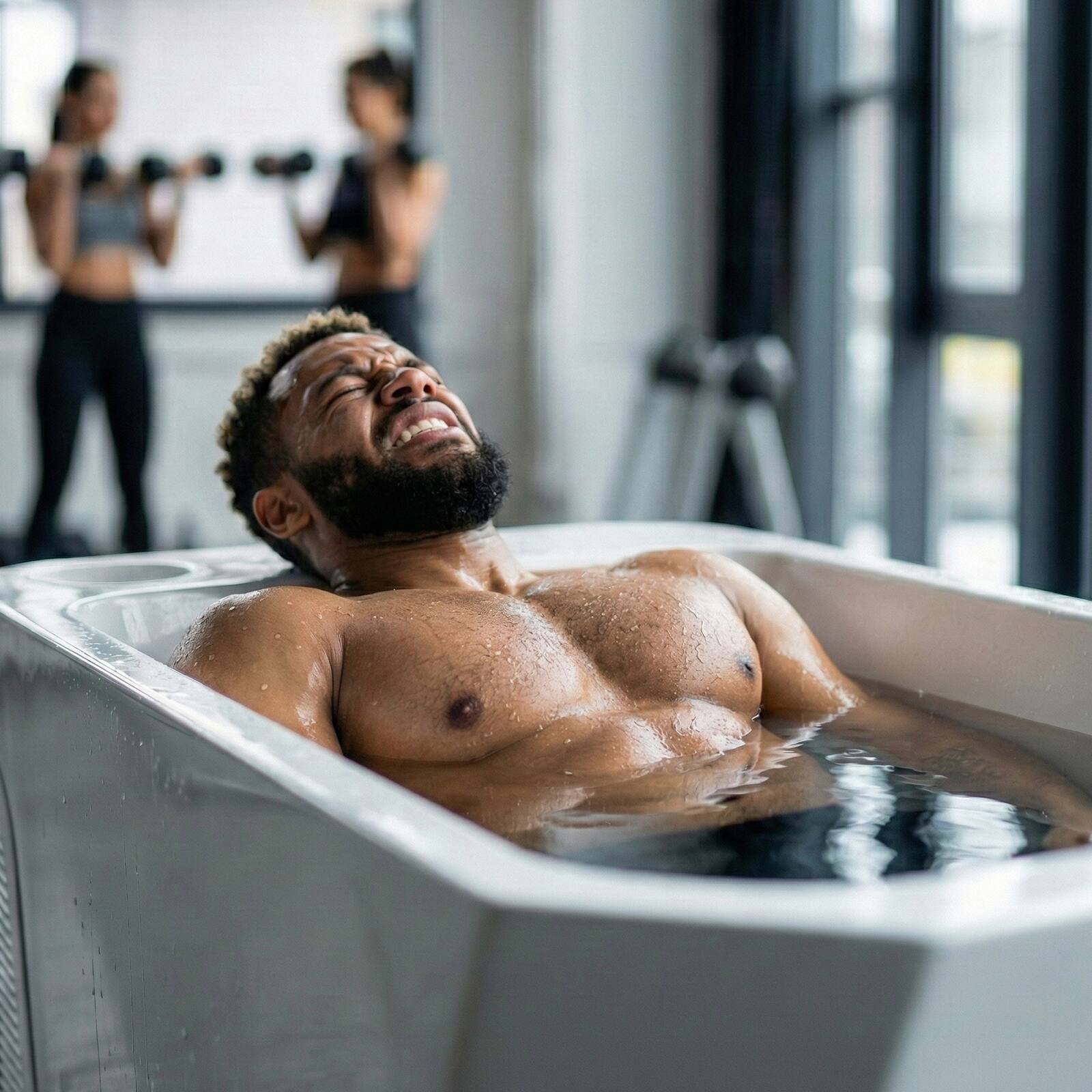 Alt View 6. Empava - 77 in. x 31.5 in. Cold Plunge Freestanding Bathtub 2 Jets Ice Bath W/ Ozone Sterilization - Chiller - Heater in White - White.