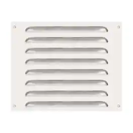 Unique Bargains - 8"x10" Stainless Steel Vent Cover, Screen Air Grille Ventilation Cover HVAC Louvered Grill Built-in Mesh for Home - Silver