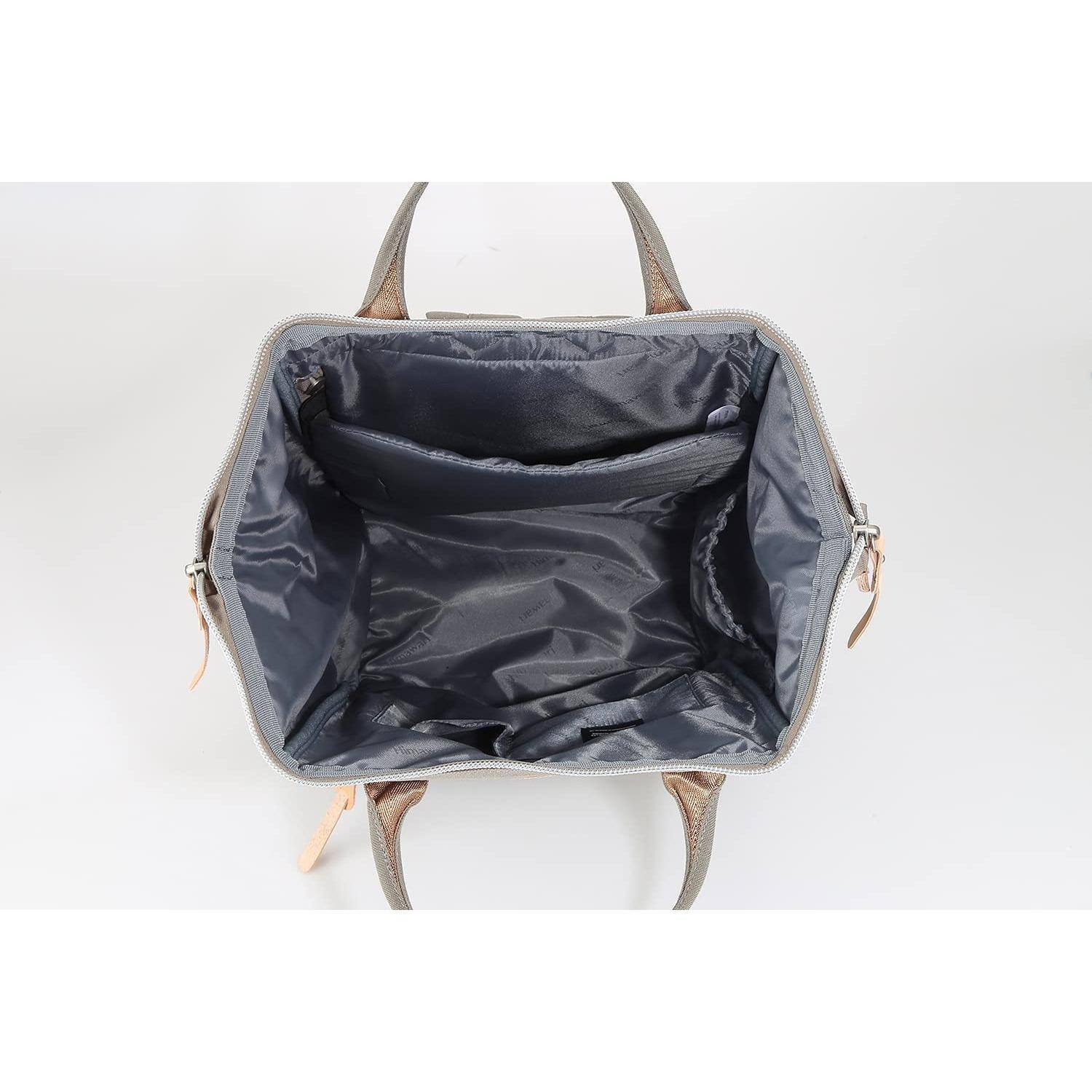 Left. Cozy Serene - Large Travel Backpack With Laptop Compartment 17 Inch Roomy Bag College For Women men not Include Usb Port 1882 black - 1882-brown-Large.