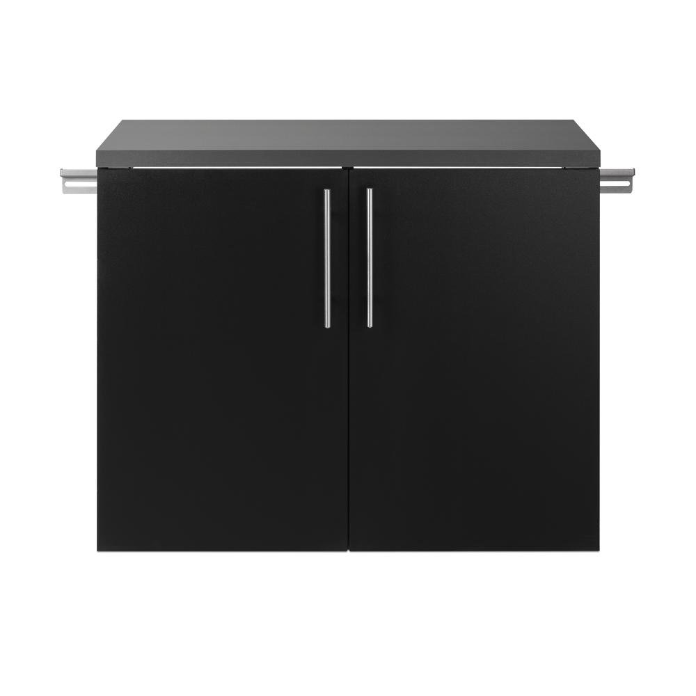 Left. Prepac - HangUps Base Storage Cabinet, Black - Black.