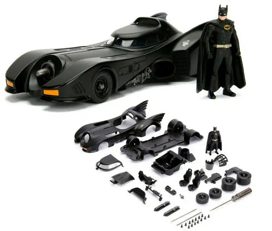 Jada Toys Build N' Collect 1989 Batmobile & Batman Figure 1/24 Diecast ...