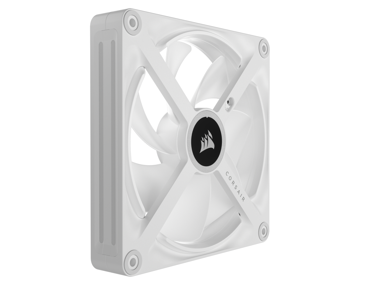 Alt View 7. CORSAIR - CORSAIR QX RGB Series, iCUE LINK QX140 RGB WHITE, 140mm Magnetic Dome RGB Fan,  Expansion Kit - White.