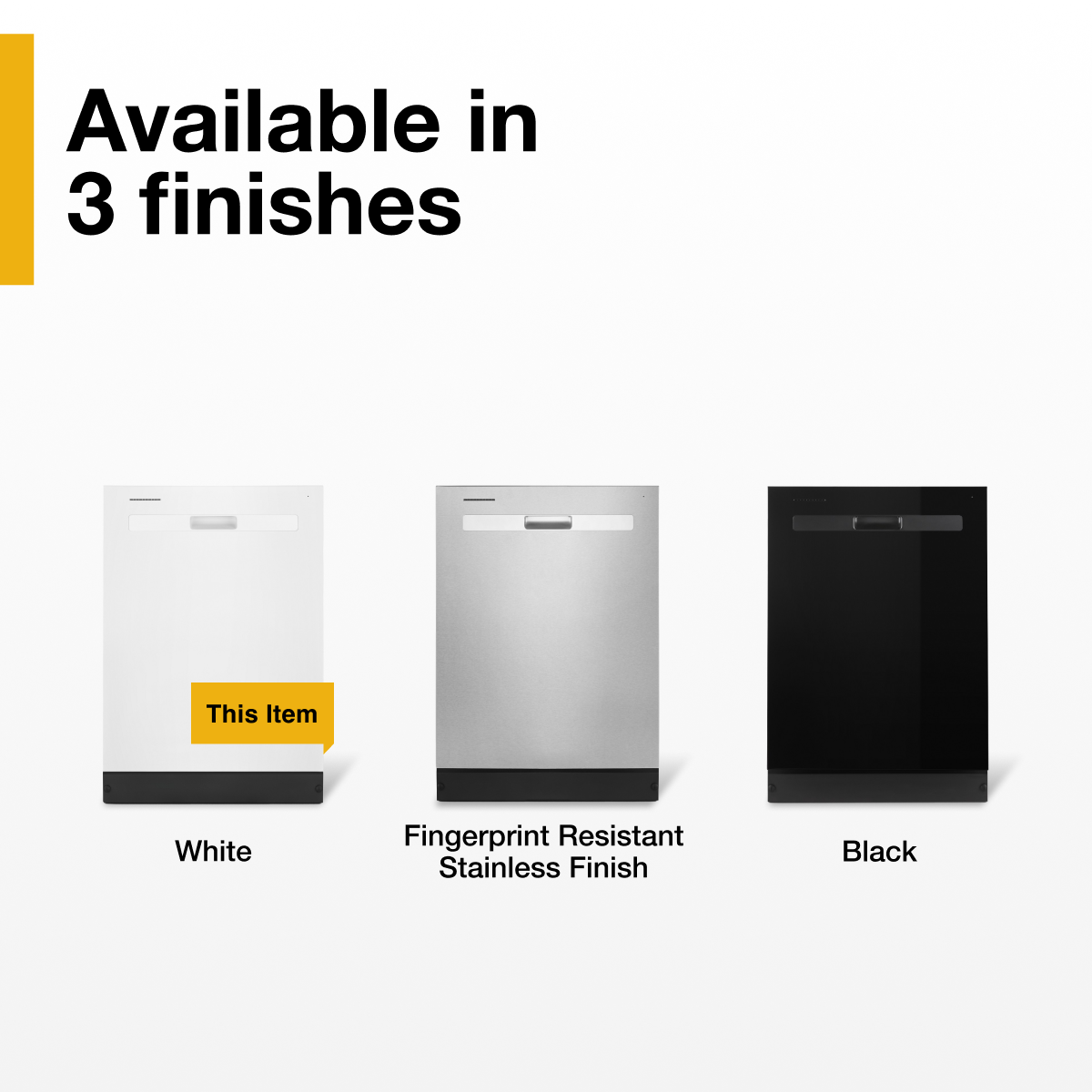 Available in 3 finishes

- White
- Fingerprint Resistant Stainless Finish
- Black

This Item