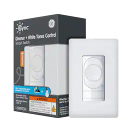Cync - Smart Dimmer + Tones Control Switch, Wire-Free, Bluetooth - White