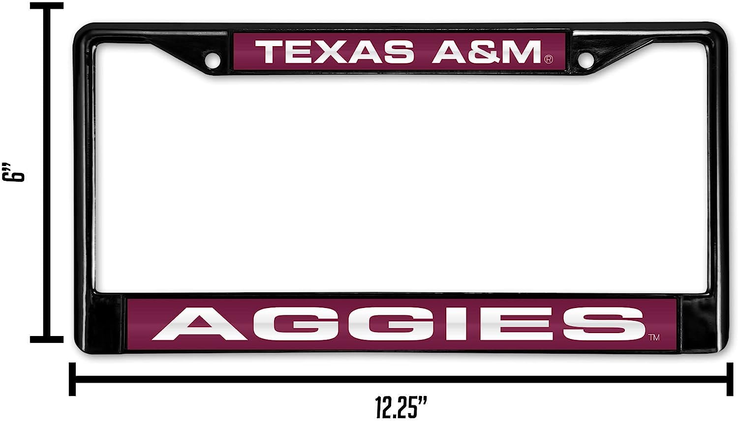 TEXAS A&M  
AGGIES  

6"  
12.25"