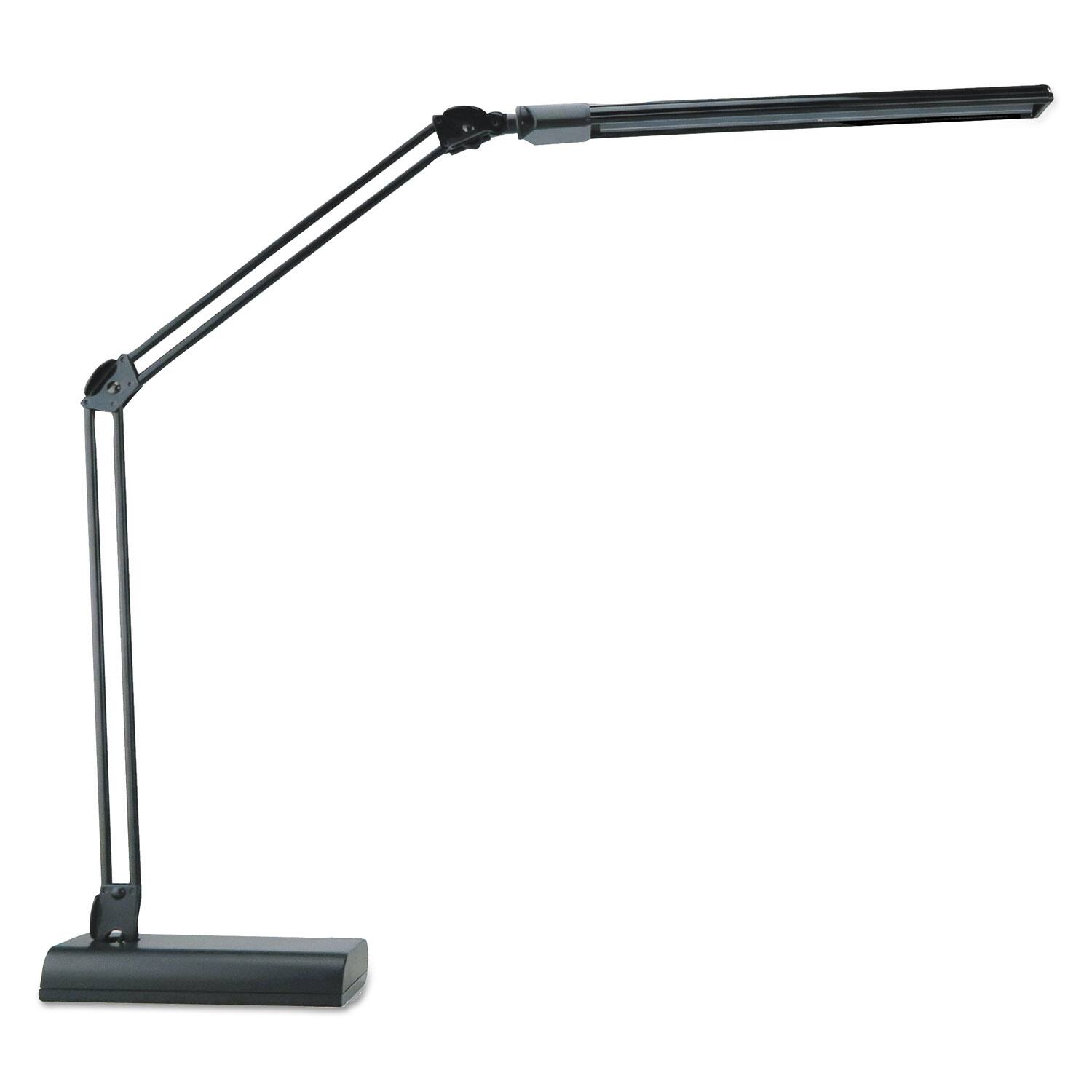 Left. Alera - Adjustable LED Desk Lamp, 3.25w x 6d x 21.5h, Black.