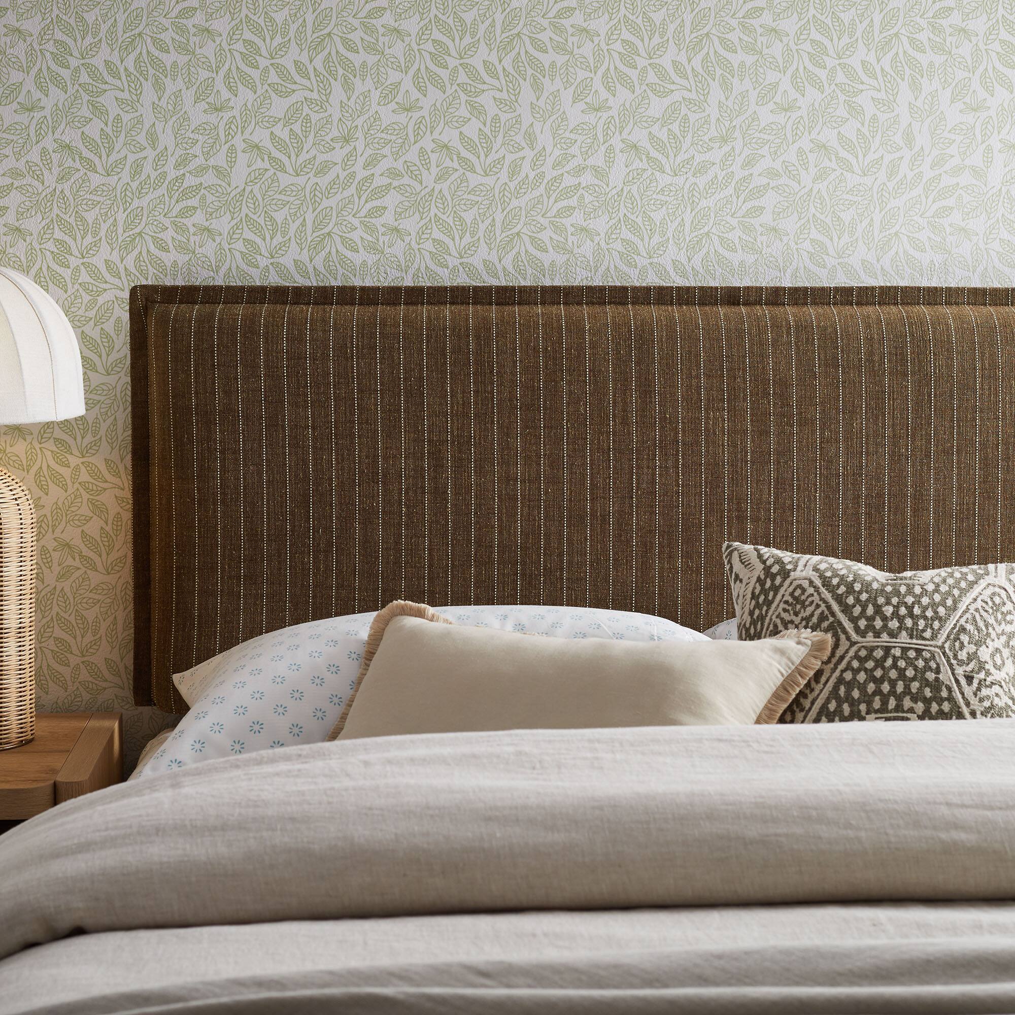 Alt View 1. Modway - Camille Striped Linen Blend Headboard by Modway - Earth Stripe.