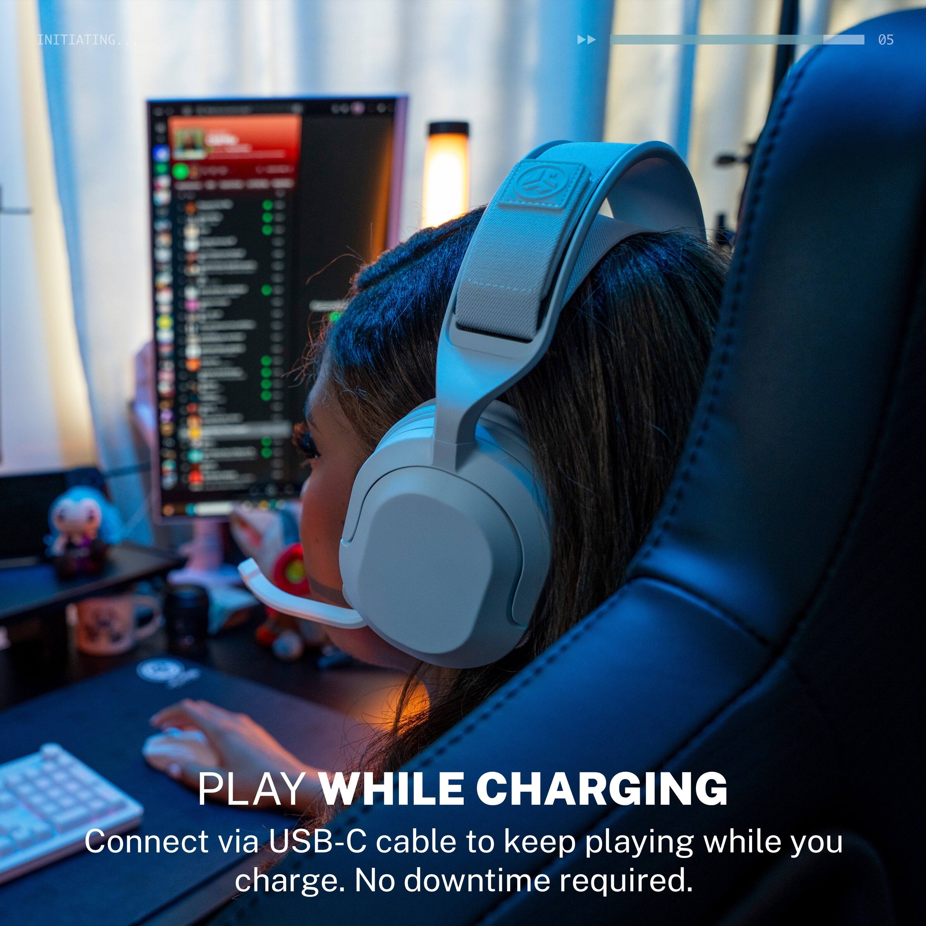 INITIATING...

PLAY WHILE CHARGING

Connect via USB-C cable to keep playing while you charge. No downtime required.