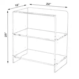 Butler Specialty - Crystal 2 Shelf Acrylic Bookcase - Clear