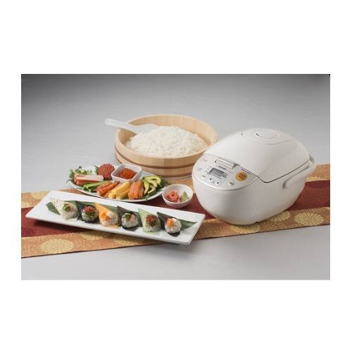 Angle. Zojirushi - Zojirushi Micom Rice Cooker and Warmer (5.5-Cup/ Beige) with Bowl and Spoon - Beige.