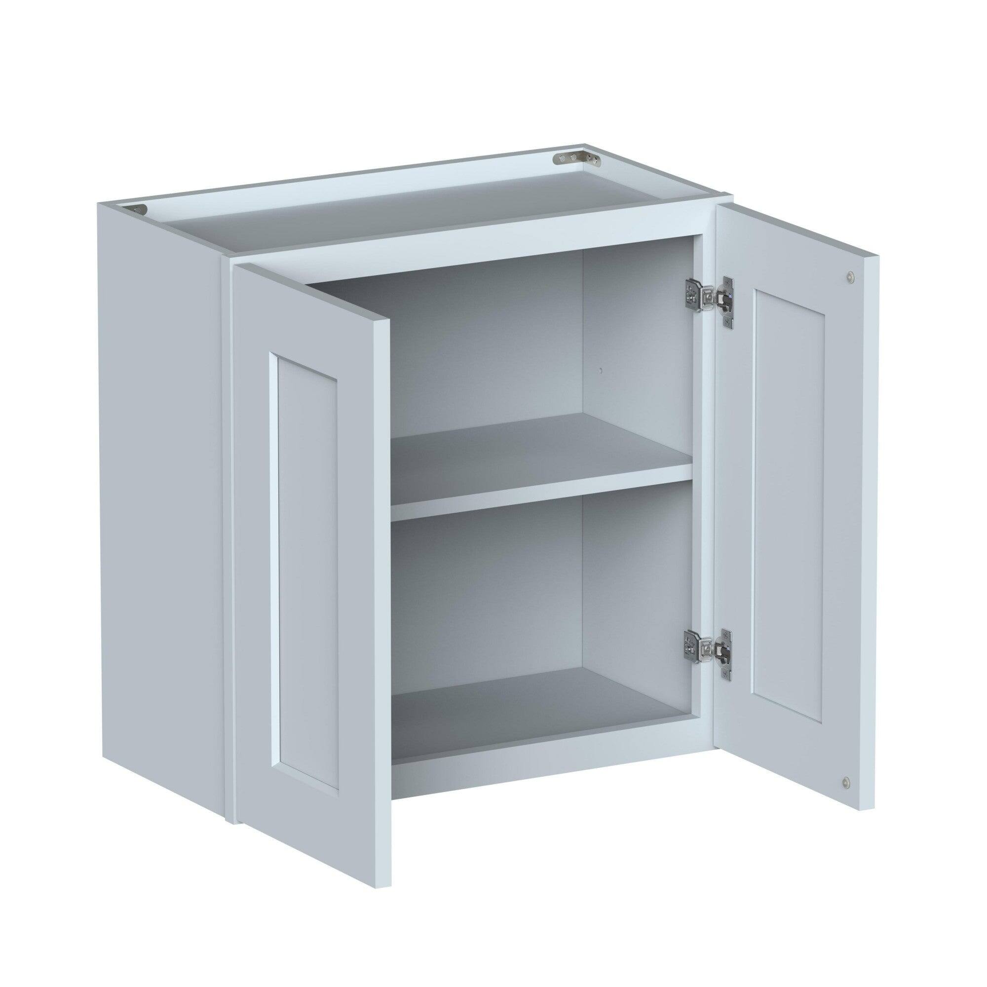 Alt View 2. Boyel Living - 24in.W x12in.D x24in.H WALL CABINET Fully assembled Cabinet With Two HDF Doors - Gray.