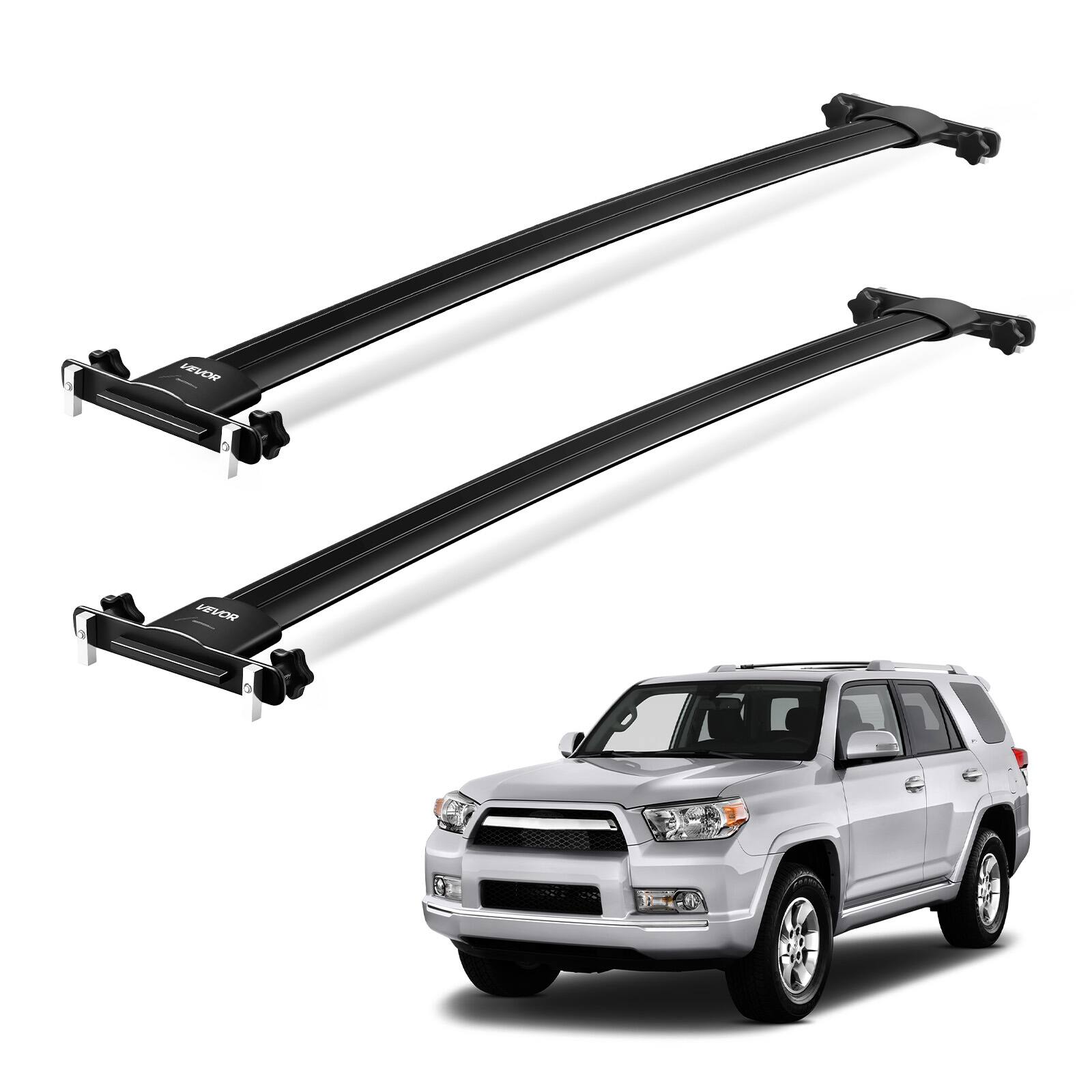 VEVOR - Roof Rack Cross Bars, 220lb Capacity, Compatible with Toyota 4Runner 2010-2024 (with Factory Side Rails) - Black
