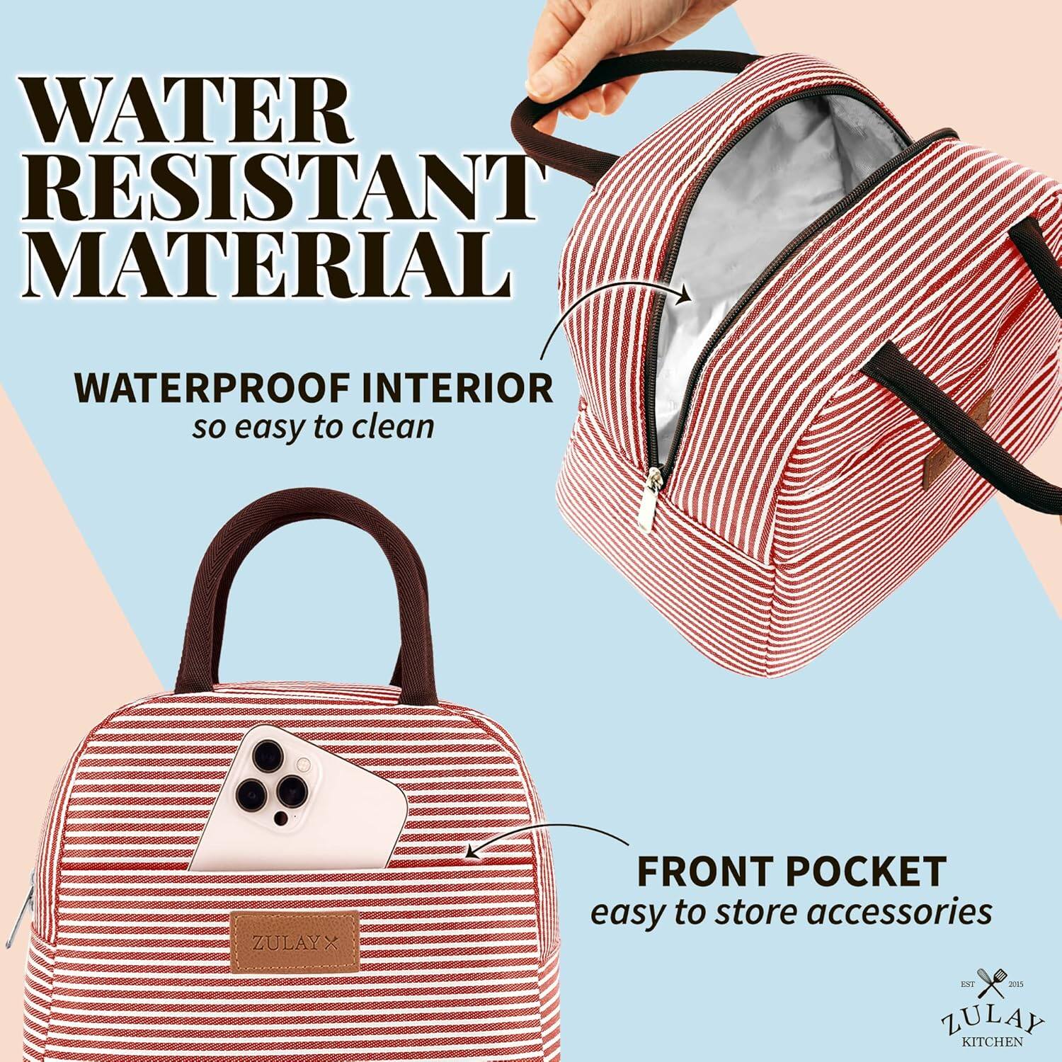 WATER RESISTANT MATERIAL

WATERPROOF INTERIOR
so easy to clean

FRONT POCKET
easy to store accessories

ZULAY X

EST 2015
ZULAY KITCHEN