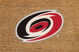 Evergreen Enterprises - Carolina Hurricanes 24" x 36" Outdoor Team Logo Coir Mat - Brown