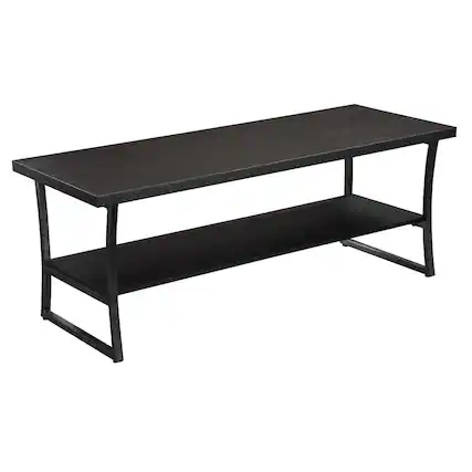 Front. Convenience Concepts - X-Calibur Coffee Table - Espresso/Slate Gray Frame.