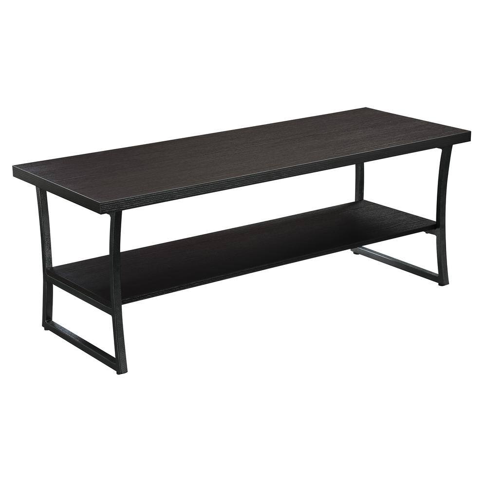 Front. Convenience Concepts - X-Calibur Coffee Table - Espresso/Slate Gray Frame.