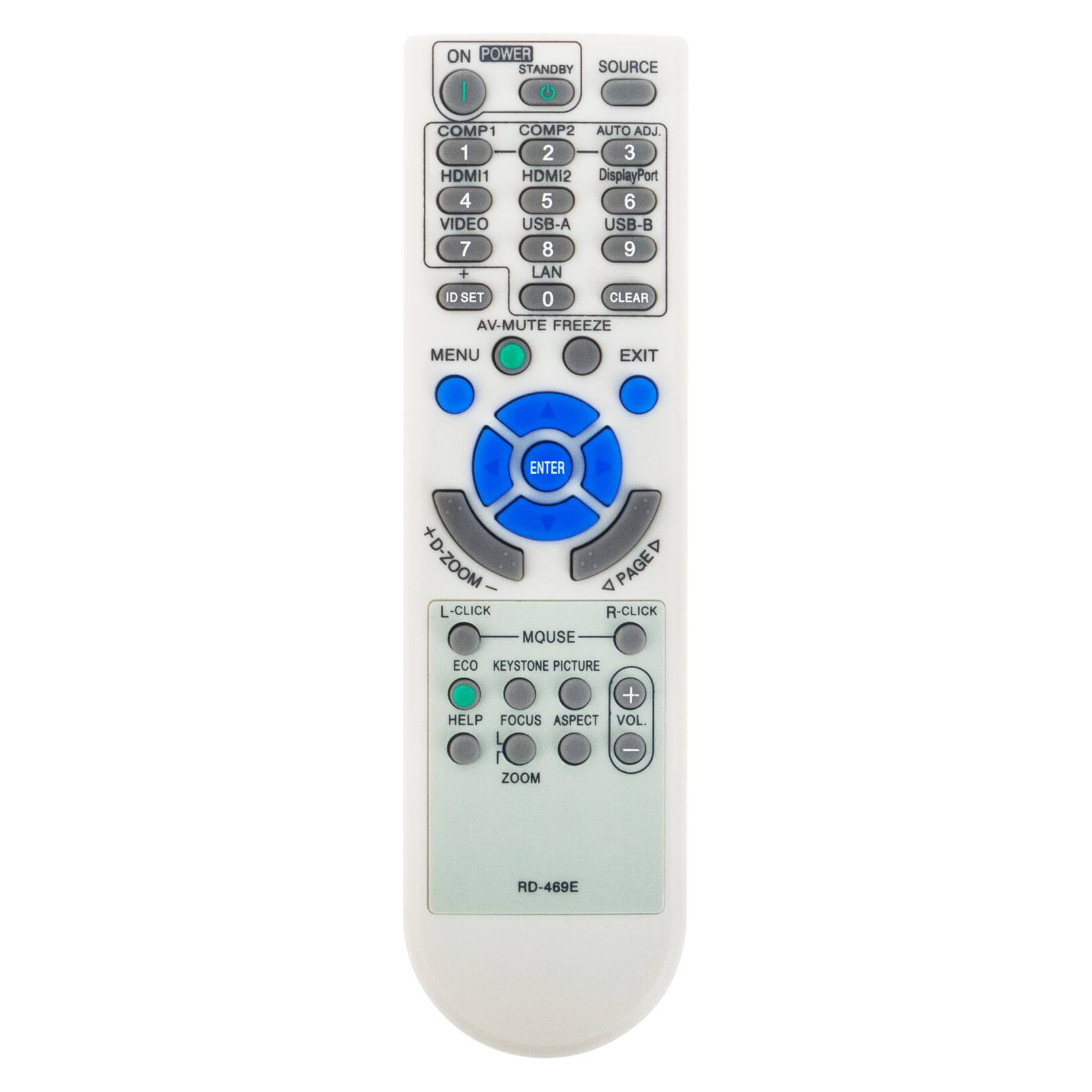 VINABTY New RD 469E Replace Remote Fits for NEC Projector NP M282X NP ...