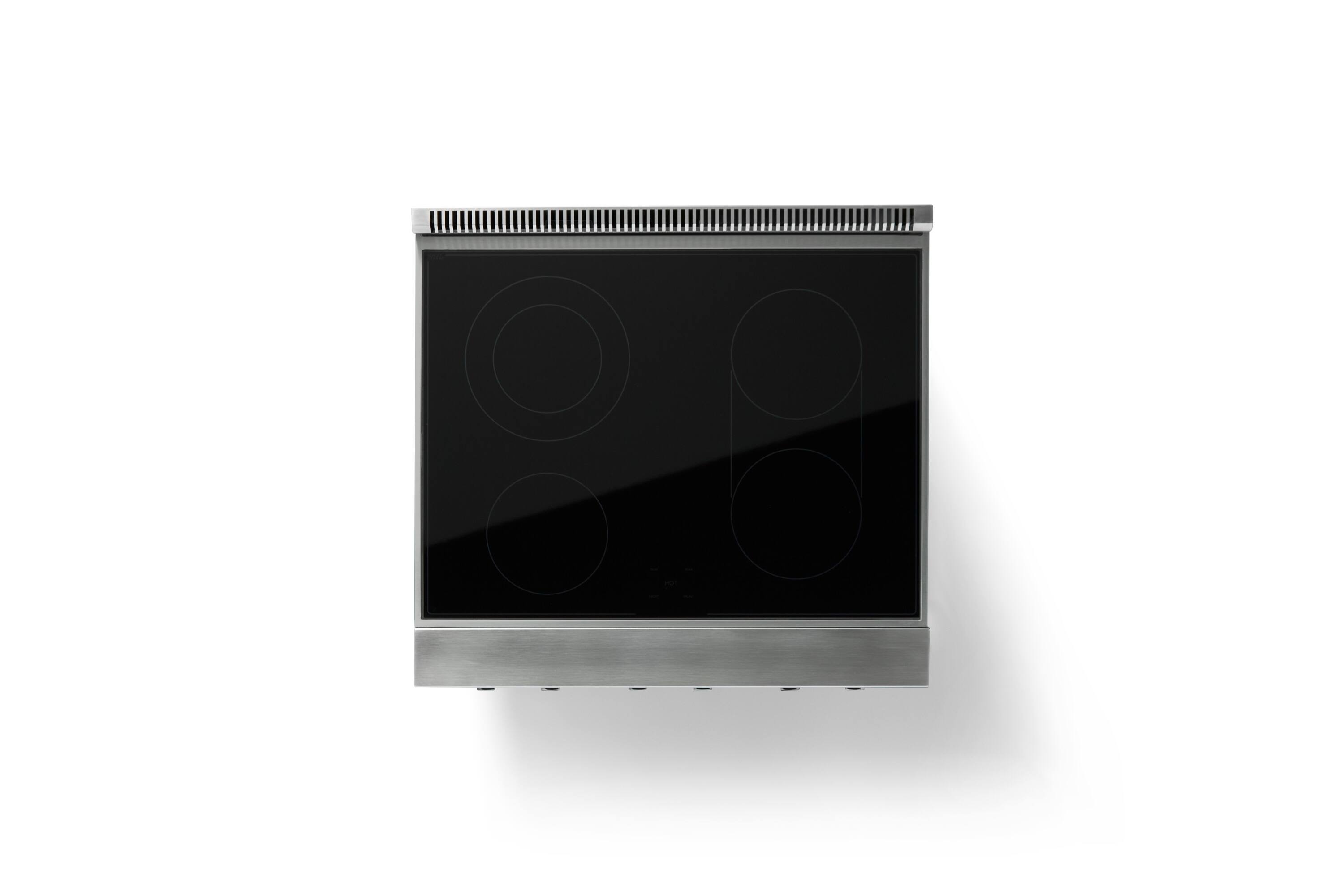 Alt View 1. Viking - 30 in. Wide 4 Elements Pro 5 Series 4.7 Cu. Ft. Freestanding Electric Convection Range - Cast Black - Cast Black.
