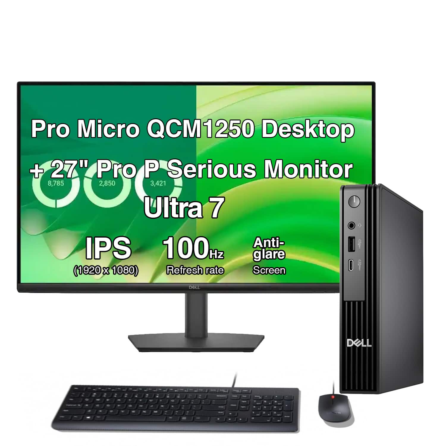 "Dell - Pro Slim Plus QBS1250 Desktop (Ultra 7-265, 32GB, 512GB SSD, Intel Graphics, Win 11 Pro) With 27"" monitor,1 Pack - Black" price history on PriceWatchPro