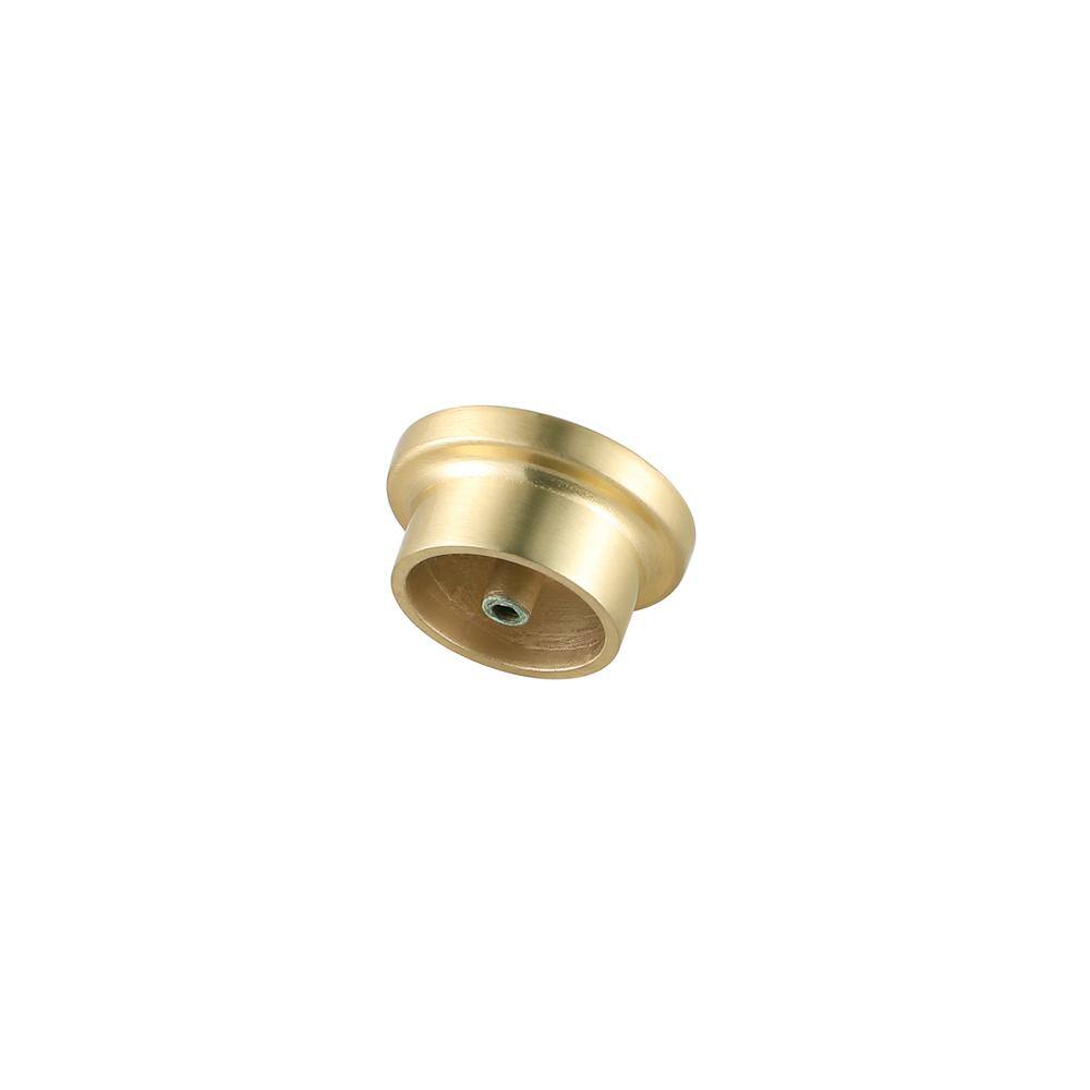 Angle. Elegant Decor - Trovon 1.6" Diameter Brushed Gold Oversize Round Knob Multipack (Set of 10) - Brushed Gold.