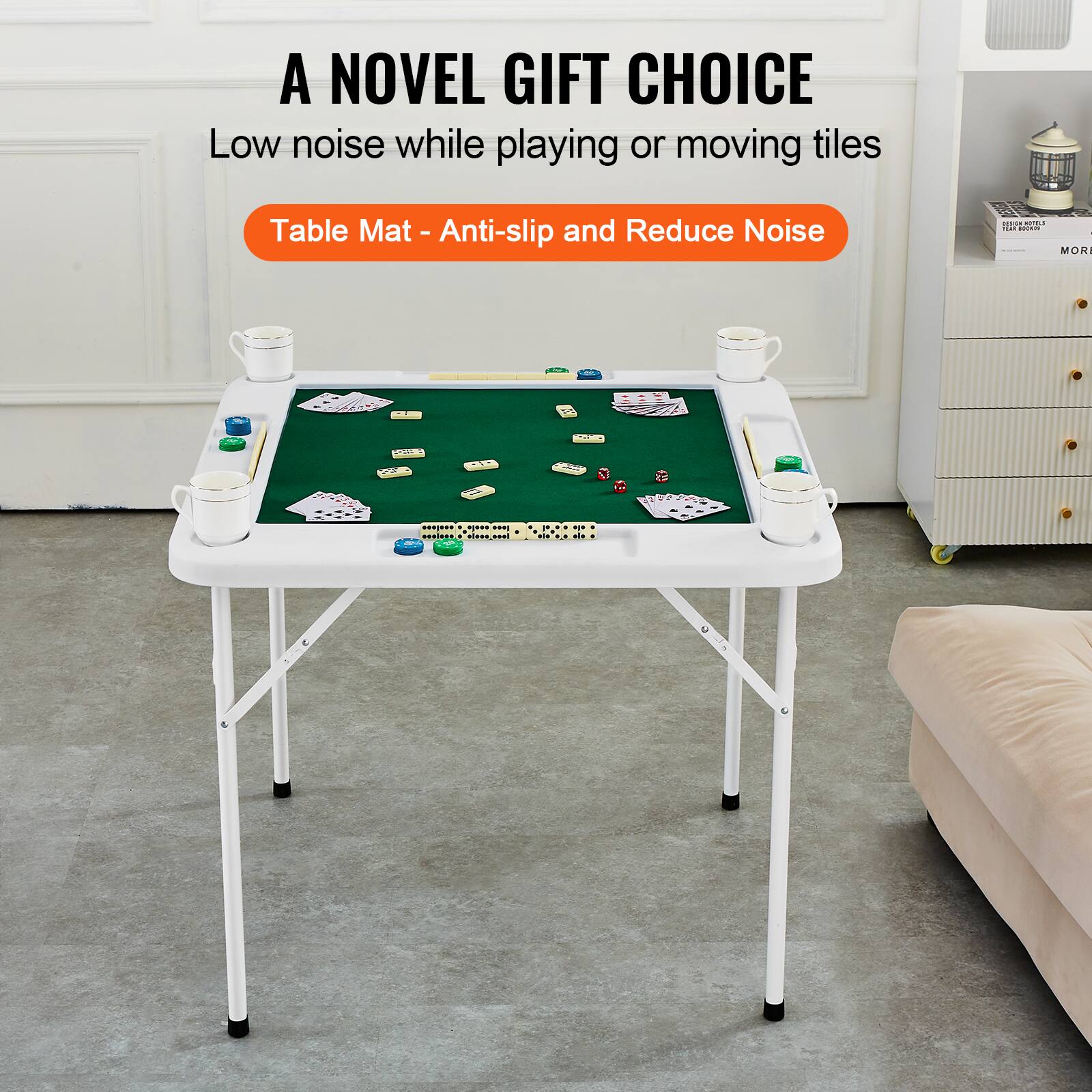 A NOVEL GIFT CHOICE Low noise while playing or moving tiles Table Mat - Anti-slip and Reduce Noise