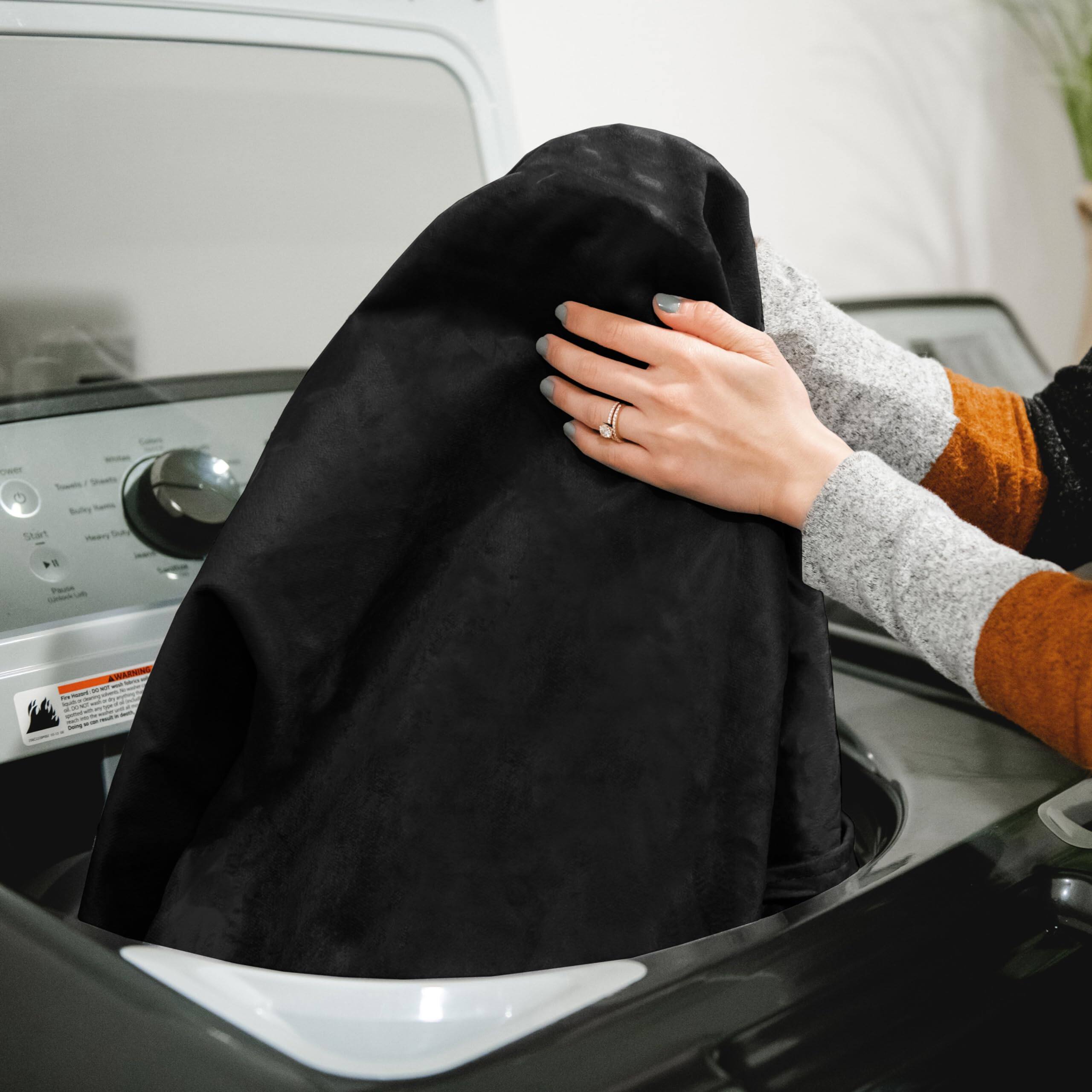 Black 6 foot Fuf Media Lounger