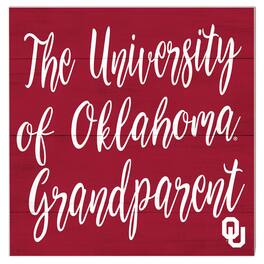 Jardine - Oklahoma Sooners 10'' x 10'' Grandparent Plaque - Red