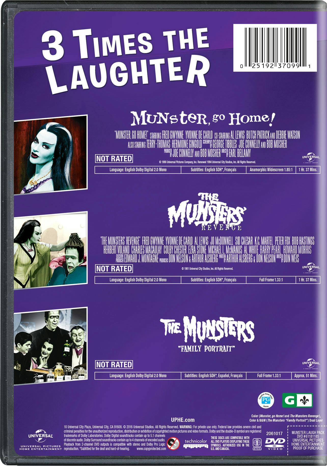 Angle. Munster, Go Home!/The Munsters' Revenge/The Munsters:... (DVD Set) [DVD].