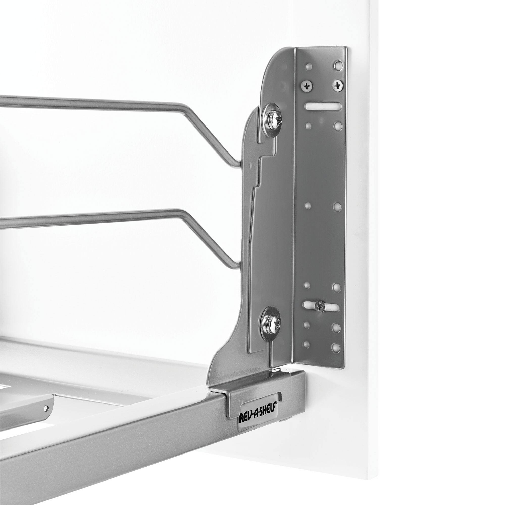 Alt View 7. Rev-A-Shelf - Rev-A-Shelf Double Pullout Trash Can 27 qt. w/ Soft-close, 53WC-1527SCDM-211 - White.