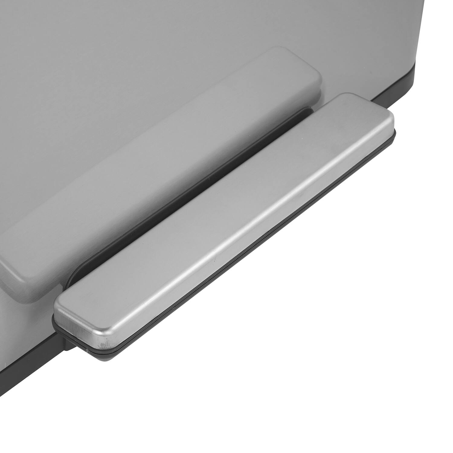 Alt View 1. Innovaze - 15.6 Gallon Rectangular Stainless Steel Recycle Step-on Trash Can with Dual 30 liter + 30 liter Compartments for Kitchen - Sliver.