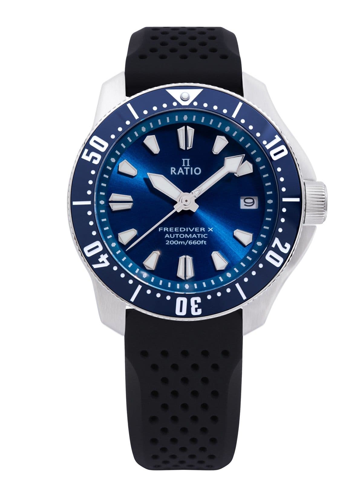 RATIO - FreeDiver X Ocean Blue With Blue Ceramic Inlay Automatic RTX003 200M Men's Watch - Blue and Black price history on PriceWatchPro